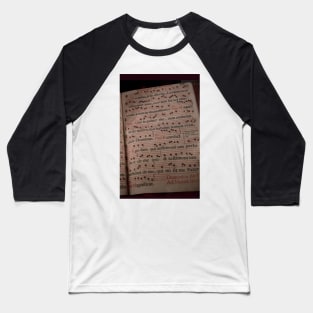 Medieval Sheet Music Baseball T-Shirt